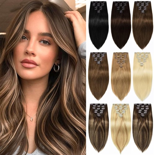 Clip 100 human hair - clip, in